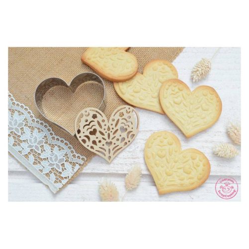 Cortador Metal Marcador Madera Corazón Scrapcooking - Imagen 2