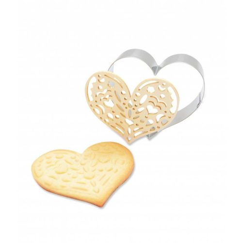 Cortador Metal Marcador Madera Corazón Scrapcooking - Imagen 3