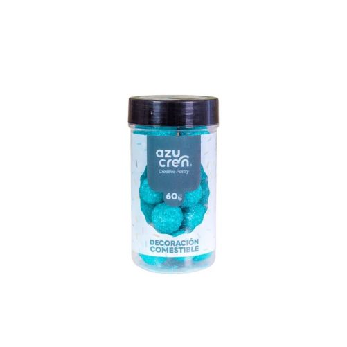 Bola Azúcar Azul Glitter 60g Azucren