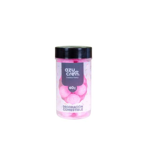 Bola Azúcar Rosa Bebé Glitter 60g Azucren